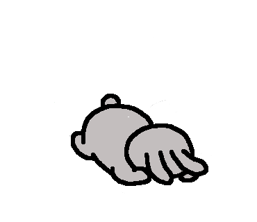 床に突っ伏すうさぴこ